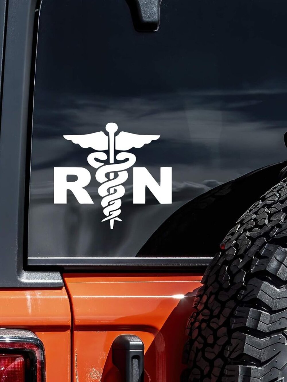 RN Registered Nurse Decal Vinyl Sticker Auto Car Truck Wall Laptop | White| 5" x